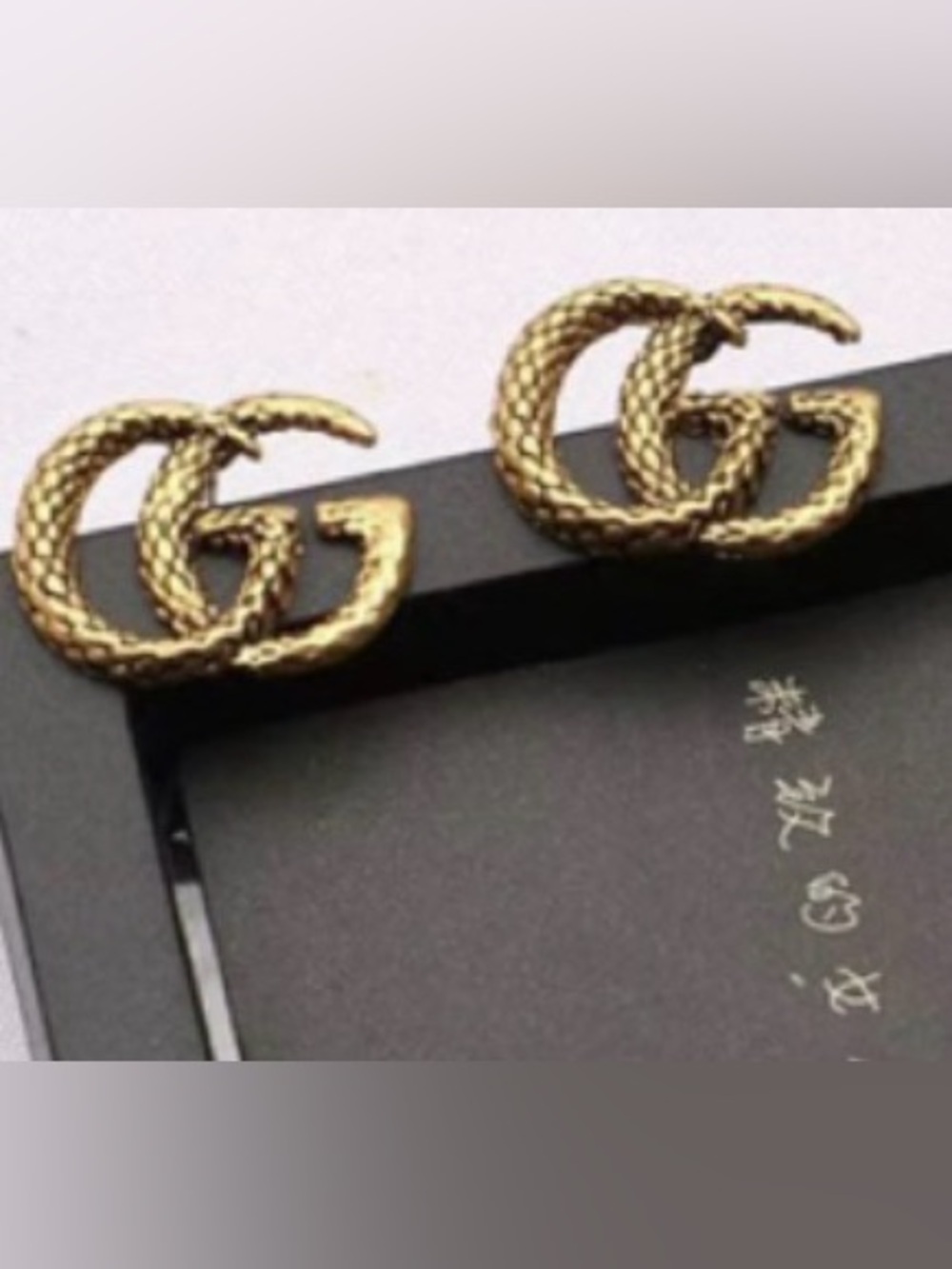 Gold Double G Logo Earrings - Designer-Inspired Women Accessories